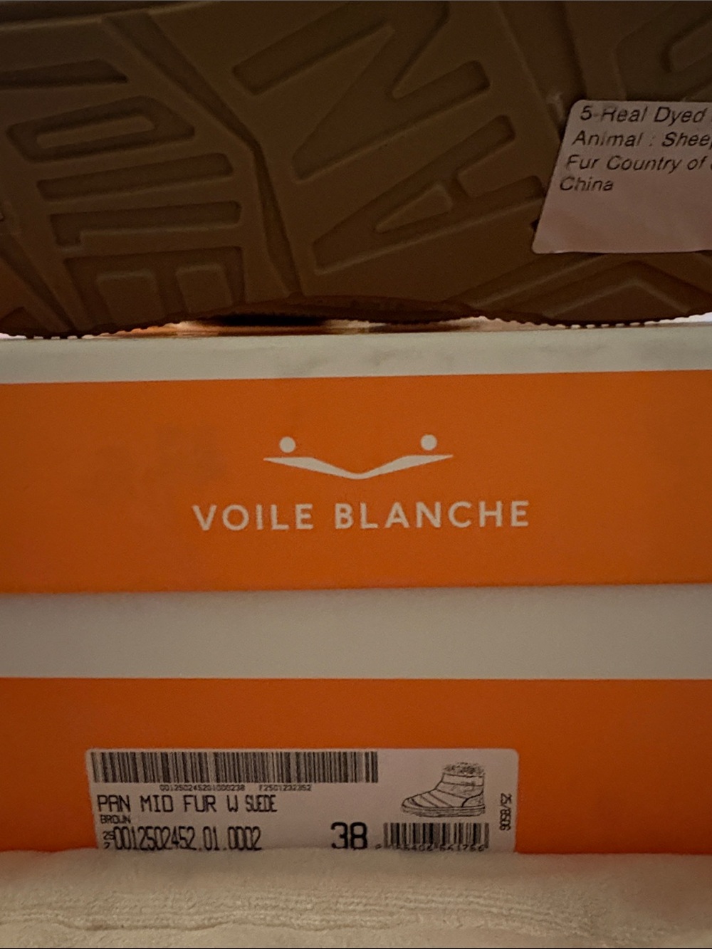 NWT VOILE BLANCHE Pan Genuine Shearling Lined Bootie in Brown - Picture 10 of 16